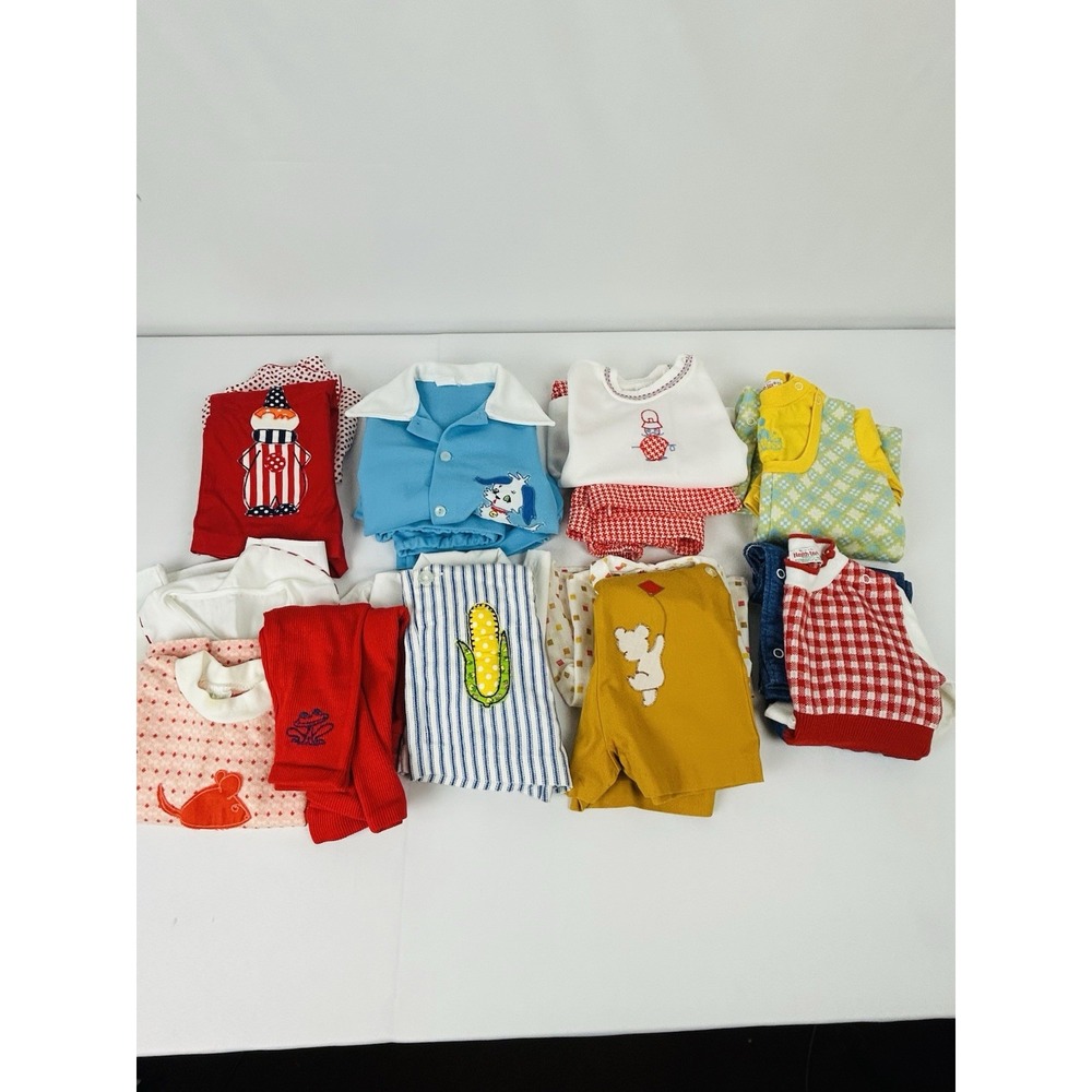 Vintage Toddler Clothes 60s 70s Lot 7 Outfits 3 Shirts Sears Health-Tex 12-18M